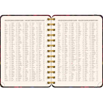 NOTIQUE Špirálový 18-mesačný diár Petito – Rudé kvety 2026/2027, 13 x 18 cm
