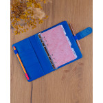 NOTIQUE Refill – Týždenný krúžkový diár s vymeniteľnými listami 2027, kráľovsky modrý, 12,5 x 19 cm