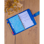 NOTIQUE Refill – Týždenný krúžkový diár s vymeniteľnými listami 2027, kráľovsky modrý, 12,5 x 19 cm