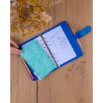 NOTIQUE Refill – Týždenný krúžkový diár s vymeniteľnými listami 2027, kráľovsky modrý, 12,5 x 19 cm