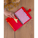 NOTIQUE Refill – Týždenný krúžkový diár s vymeniteľnými listami 2027, sýtočervený, 12,5 x 19 cm