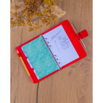 NOTIQUE Refill – Týždenný krúžkový diár s vymeniteľnými listami 2027, sýtočervený, 12,5 x 19 cm