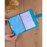 NOTIQUE Refill – Týždenný krúžkový diár s vymeniteľnými listami 2027, tyrkysový, 12,5 x 19 cm