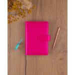 NOTIQUE Refill – Týždenný krúžkový diár s vymeniteľnými listami 2027, fuksiový, 12,5 x 19 cm