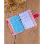 NOTIQUE Refill – Týždenný krúžkový diár s vymeniteľnými listami 2027, fuksiový, 12,5 x 19 cm