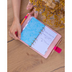 NOTIQUE Refill – Týždenný krúžkový diár s vymeniteľnými listami 2027, fuksiový, 12,5 x 19 cm