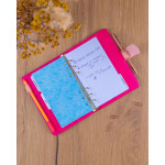 NOTIQUE Refill – Týždenný krúžkový diár s vymeniteľnými listami 2027, púdrovo ružový, 12,5 x 19 cm