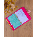 NOTIQUE Refill – Týždenný krúžkový diár s vymeniteľnými listami 2027, púdrovo ružový, 12,5 x 19 cm