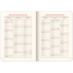 NOTIQUE Týždenný diár Twill 2027, modro-zlatý, 15 x 21 cm