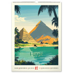 NOTIQUE Nástenný kalendár Vintage plagáty – ďaleké kraje 2027, 33 x 46 cm