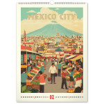 NOTIQUE Nástenný kalendár Vintage plagáty – svetové mestá 2027, 33 x 46 cm