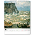 NOTIQUE Nástenný kalendár Claude Monet 2027, 48 x 56 cm