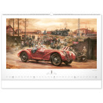 NOTIQUE Nástenný kalendár Oldtimers – Václav Zapadlík 2027, 64 x 42 cm