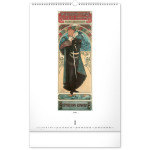 NOTIQUE Nástenný kalendár Alfons Mucha 2027, 33 x 46 cm