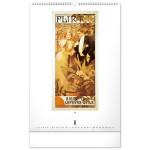 NOTIQUE Nástenný kalendár Alfons Mucha 2027, 33 x 46 cm