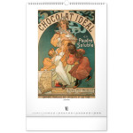 NOTIQUE Nástenný kalendár Alfons Mucha 2027, 33 x 46 cm