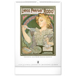 NOTIQUE Nástenný kalendár Alfons Mucha 2027, 33 x 46 cm