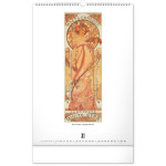 NOTIQUE Nástenný kalendár Alfons Mucha 2027, 33 x 46 cm