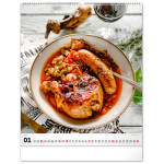 NOTIQUE Nástenný kalendár Gourmet 2027, 48 x 56 cm