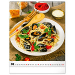 NOTIQUE Nástenný kalendár Gourmet 2027, 48 x 56 cm