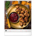 NOTIQUE Nástenný kalendár Gourmet 2027, 48 x 56 cm