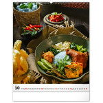 NOTIQUE Nástenný kalendár Gourmet 2027, 48 x 56 cm