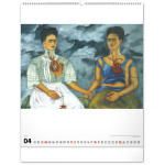 NOTIQUE Nástenný kalendár Frida Kahlo 2027, 48 x 56 cm