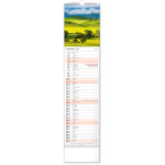 NOTIQUE Nástenný kalendár Krajina CZ/SK 2027, 12 x 48 cm