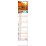 NOTIQUE Nástenný kalendár Krajina CZ/SK 2027, 12 x 48 cm
