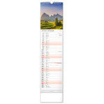 NOTIQUE Nástenný kalendár Krajina CZ/SK 2027, 12 x 48 cm