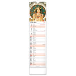 NOTIQUE Nástenný kalendár Alfons Mucha CZ/SK 2027, 12 x 48 cm