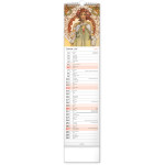 NOTIQUE Nástenný kalendár Alfons Mucha CZ/SK 2027, 12 x 48 cm