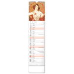 NOTIQUE Nástenný kalendár Alfons Mucha CZ/SK 2027, 12 x 48 cm