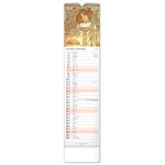 NOTIQUE Nástenný kalendár Alfons Mucha CZ/SK 2027, 12 x 48 cm