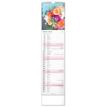 NOTIQUE Nástenný kalendár Květiny – Kvety CZ/SK 2027, 12 x 48 cm