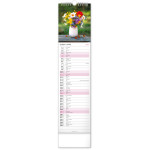 NOTIQUE Nástenný kalendár Květiny – Kvety CZ/SK 2027, 12 x 48 cm