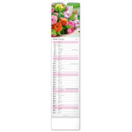 NOTIQUE Nástenný kalendár Květiny – Kvety CZ/SK 2027, 12 x 48 cm