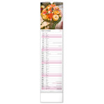 NOTIQUE Nástenný kalendár Květiny – Kvety CZ/SK 2027, 12 x 48 cm