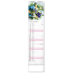 NOTIQUE Nástenný kalendár Květiny – Kvety CZ/SK 2027, 12 x 48 cm