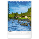 NOTIQUE Nástenný kalendár Národné parky Čech a Moravy CZ 2027, 33 x 46 cm