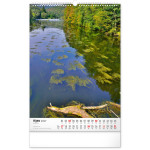 NOTIQUE Nástenný kalendár Národné parky Čech a Moravy CZ 2027, 33 x 46 cm