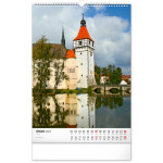 NOTIQUE Nástenný kalendár Hrady a zámky CZ 2027, 33 x 46 cm