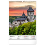 NOTIQUE Nástenný kalendár Hrady a zámky CZ 2027, 33 x 46 cm