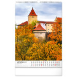 NOTIQUE Nástenný kalendár Hrady a zámky CZ 2027, 33 x 46 cm