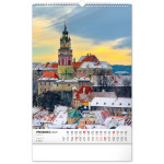 NOTIQUE Nástenný kalendár Hrady a zámky CZ 2027, 33 x 46 cm