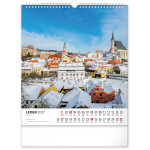 NOTIQUE Nástenný kalendár Česká republika CZ 2027, 30 x 34 cm