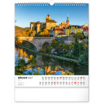 NOTIQUE Nástenný kalendár Česká republika CZ 2027, 30 x 34 cm