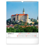 NOTIQUE Nástenný kalendár Česká republika CZ 2027, 30 x 34 cm