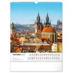 NOTIQUE Nástenný kalendár Česká republika CZ 2027, 30 x 34 cm