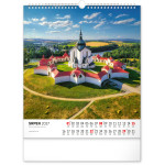 NOTIQUE Nástenný kalendár Česká republika CZ 2027, 30 x 34 cm